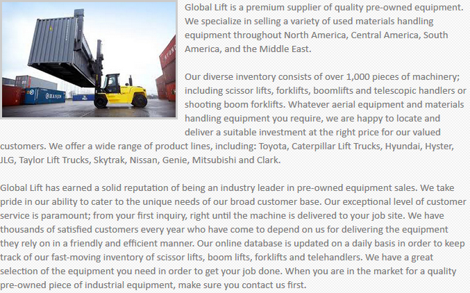 Global Lift Equipment Mesa